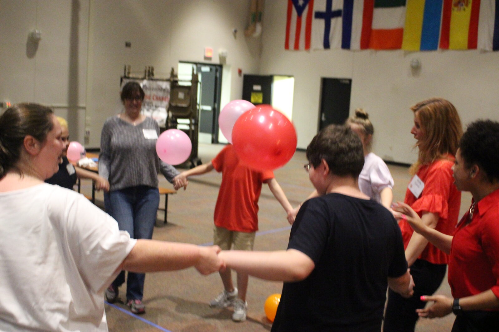 SLS students leading a team-building activity